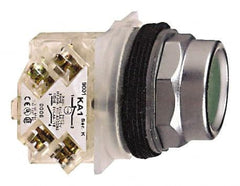 Schneider Electric - 30mm Mount Hole, Recessed, Pushbutton Switch with Contact Block - Octagon, Green Pushbutton, Momentary (MO) - Exact Tooling