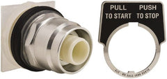 Schneider Electric - 30mm Mount Hole, Extended Straight, Pushbutton Switch Only - Round, Maintained (MA), Momentary (MO), Weatherproof, Dust and Oil Resistant - Exact Tooling