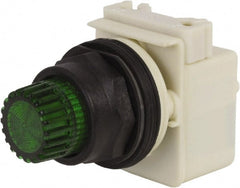 Schneider Electric - 30mm Mount Hole, Extended Straight, Pushbutton Switch Only - Green Pushbutton, Momentary (MO) - Exact Tooling