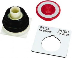 Schneider Electric - 30mm Mount Hole, Extended Straight, Pushbutton Switch Only - Red Pushbutton, Maintained (MA) - Exact Tooling