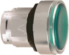 Schneider Electric - 22mm Mount Hole, Flush, Pushbutton Switch Only - Round, Green Pushbutton, Illuminated, Maintained (MA) - Exact Tooling