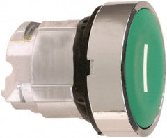 Schneider Electric - 22mm Mount Hole, Flush, Pushbutton Switch Only - Round, Green Pushbutton, Nonilluminated, Momentary (MO) - Exact Tooling