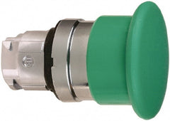 Schneider Electric - 22mm Mount Hole, Extended Mushroom Head, Pushbutton Switch Only - Round, Green Pushbutton, Nonilluminated, Momentary (MO) - Exact Tooling