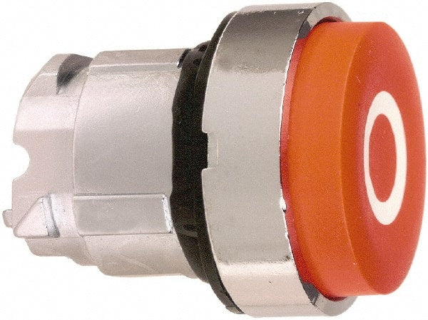 Schneider Electric - 22mm Mount Hole, Extended Straight, Pushbutton Switch Only - Round, Red Pushbutton, Nonilluminated, Momentary (MO) - Exact Tooling