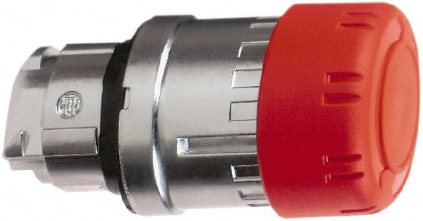 Schneider Electric - 22mm Mount Hole, Extended Mushroom Head, Pushbutton Switch Only - Round, Red Pushbutton, Maintained (MA), Momentary (MO) - Exact Tooling