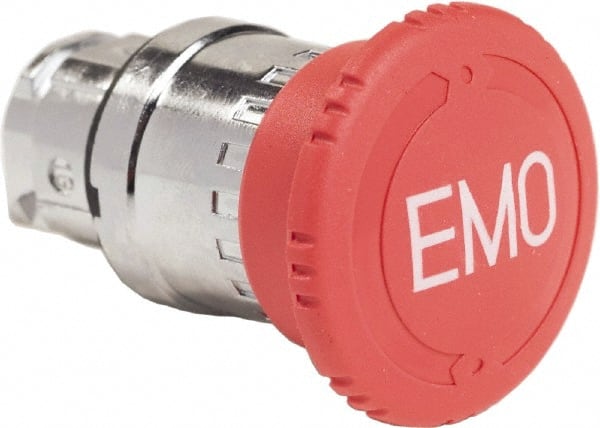 Schneider Electric - Extended Mushroom Head Pushbutton Switch Head - Red, Round Button, Nonilluminated - Exact Tooling