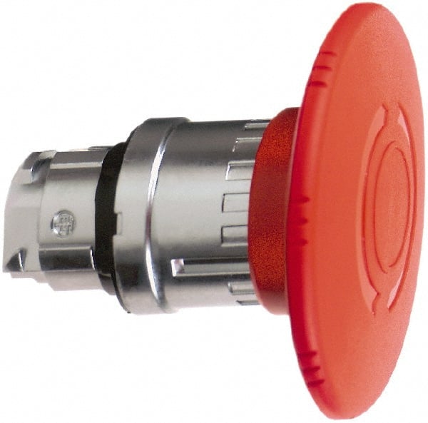 Schneider Electric - 22mm Mount Hole, Extended Mushroom Head, Pushbutton Switch Only - Round, Red Pushbutton, Maintained (MA), Momentary (MO) - Exact Tooling