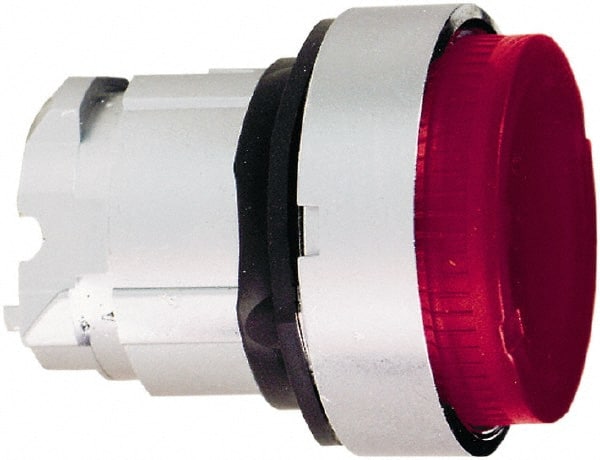 Schneider Electric - 22mm Mount Hole, Extended Straight, Pushbutton Switch Only - Round, Red Pushbutton, Nonilluminated, Momentary (MO) - Exact Tooling