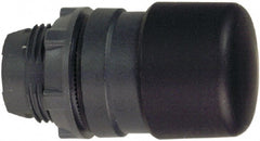 Schneider Electric - 22mm Mount Hole, Extended Mushroom Head, Pushbutton Switch Only - Round, Black Pushbutton, Nonilluminated, Momentary (MO) - Exact Tooling