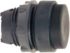 Schneider Electric - 22mm Mount Hole, Extended Straight, Pushbutton Switch Only - Round, Black Pushbutton, Nonilluminated, Maintained (MA) - Exact Tooling