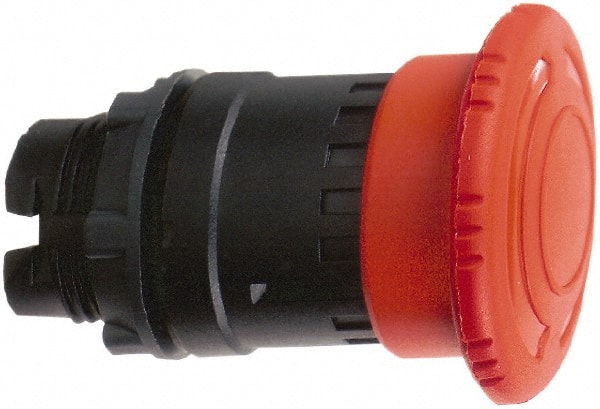 Schneider Electric - 22mm Mount Hole, Extended Mushroom Head, Pushbutton Switch Only - Round, Red Pushbutton, Maintained (MA), Momentary (MO) - Exact Tooling