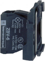 Schneider Electric - 110-120 V White Lens LED Indicating Light - Screw Clamp Connector, Vibration Resistant - Exact Tooling