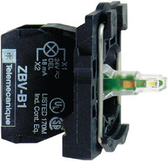 Schneider Electric - 110-120 V Orange Lens LED Indicating Light - Screw Clamp Connector, Vibration Resistant - Exact Tooling