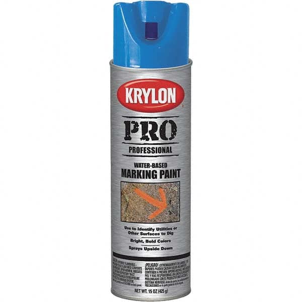 Krylon - 15 fl oz Blue Marking Paint - Water Base Formula - Exact Tooling
