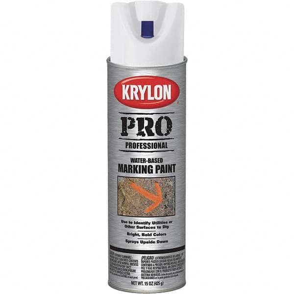 Krylon - 15 fl oz White Marking Paint - Water Base Formula - Exact Tooling