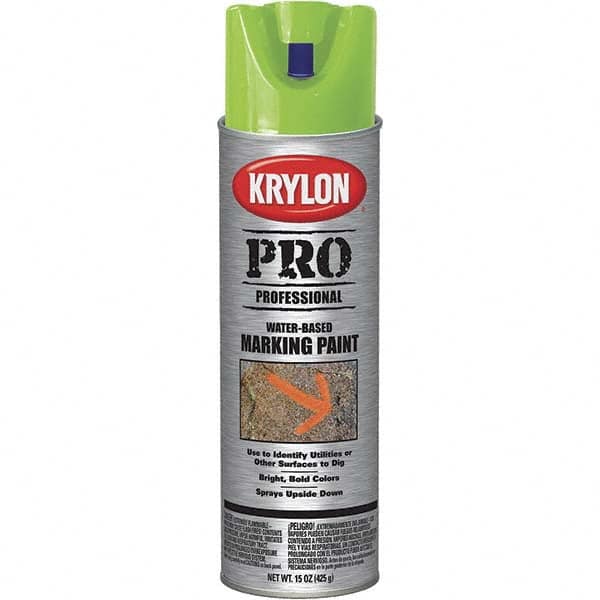 Krylon - 15 fl oz Green Marking Paint - Water Base Formula - Exact Tooling