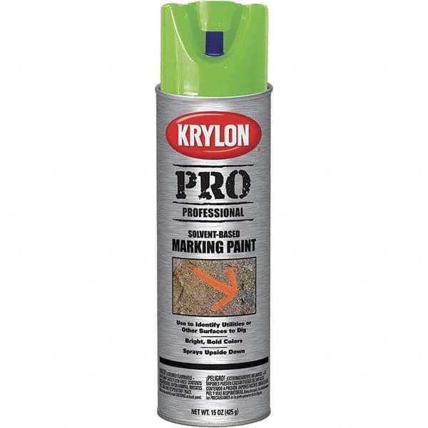 Krylon - 15 fl oz Green Marking Paint - Solvent Base Formula - Exact Tooling