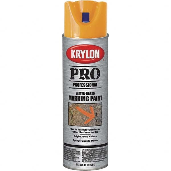 Krylon - 15 fl oz Orange Marking Paint - Water Base Formula - Exact Tooling
