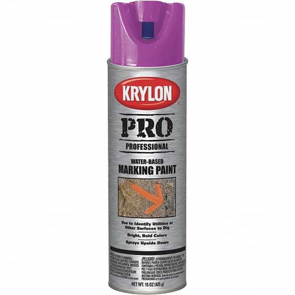 Krylon - 15 fl oz Purple Marking Paint - Water Base Formula - Exact Tooling