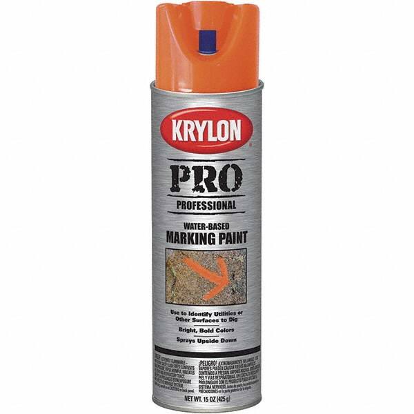 Krylon - 15 fl oz Orange Marking Paint - Water Base Formula - Exact Tooling