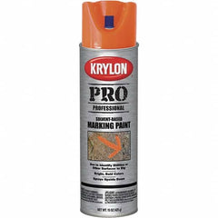 Krylon - 15 fl oz Orange Marking Paint - Solvent Base Formula - Exact Tooling