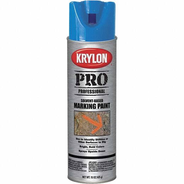 Krylon - 15 fl oz Blue Marking Paint - Solvent Base Formula - Exact Tooling