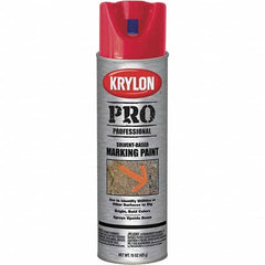 Krylon - 15 fl oz Red Marking Paint - Solvent Base Formula - Exact Tooling