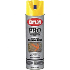 Krylon - 15 fl oz Yellow Marking Paint - Solvent Base Formula - Exact Tooling
