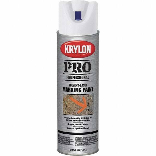 Krylon - 15 fl oz White Marking Paint - Solvent Base Formula - Exact Tooling