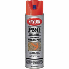 Krylon - 15 fl oz Red/Orange Marking Paint - Solvent Base Formula - Exact Tooling