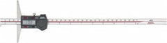 SPI - 0mm to 300mm ABS Plastic (Case) Electronic Depth Gage - 0.04mm Accuracy, 0.01mm Resolution, 4" Base Length - Exact Tooling