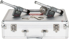 SPI - 0.5" to 0.8", IP65, Carbide Face Chrome Plated Finish, Electronic Inside Micrometer - 0.00005" Resolution, 0.00016" Accuracy, 80" Gage Depth - Exact Tooling