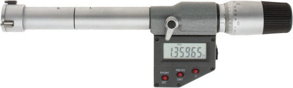 SPI - 0.8" to 1", IP65, Carbide Face Chrome Plated Finish, Electronic Inside Micrometer - 0.00005" Resolution, 0.00016" Accuracy, 90" Gage Depth - Exact Tooling
