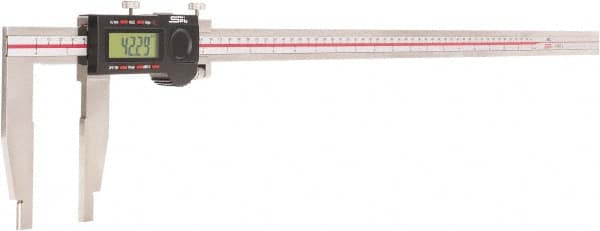 SPI - 0 to 600mm Range, 0.01mm Resolution, Electronic Caliper - Stainless Steel with 100mm Stainless Steel Jaws, 0.003" Accuracy, Micro USB Output - Exact Tooling