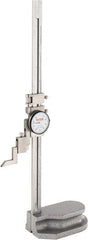 SPI - 12" Stainless Steel Dial Height Gage - 0.001" Graduation, Accurate to 0.0015", Dial Display - Exact Tooling