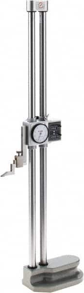 SPI - 24" Stainless Steel Dial Height Gage - 0.001" Graduation, Accurate to 0.002", Dial and Counter Display - Exact Tooling