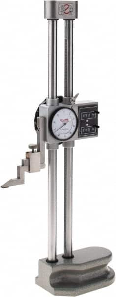 SPI - 12" Stainless Steel Dial Height Gage - 0.001" Graduation, Accurate to 0.0015", Dial and Counter Display - Exact Tooling