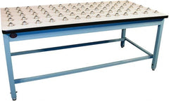 Proline - 72 Wide x 30" Deep x 30" High, Plastic Laminate Workbench - T-Molded Edge, Fixed Legs, Blue - Exact Tooling
