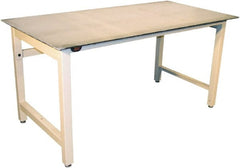 Proline - 60 Wide x 30" Deep x 30" High, Steel Workbench - Straight Edge, Fixed Legs, Beige - Exact Tooling