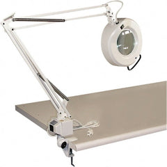 Proline - 45" Arm, Spring Suspension, Bracket Mount, Fluorescent, White, Magnifying Task Light - 22 Watts, 3 Diopter Magnification - Exact Tooling