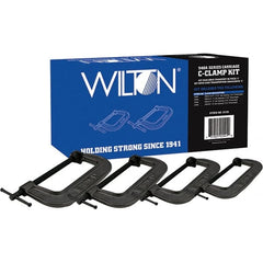 Wilton - C-Clamp & Cantilever Clamp Sets Clamp Type: Standard C-Clamp Type: Kit - Exact Tooling