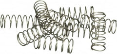 Acorn Engineering - 1/4" OD, 0.02" Wire, 0.65" Free Length, Compression Spring - 2.6 Lb Spring Rating, Stainless Steel - Exact Tooling