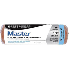 Bestt-Liebco - 1/2" Nap, 9" Wide Paint Roller Cover - Smooth Texture, Polyester - Exact Tooling