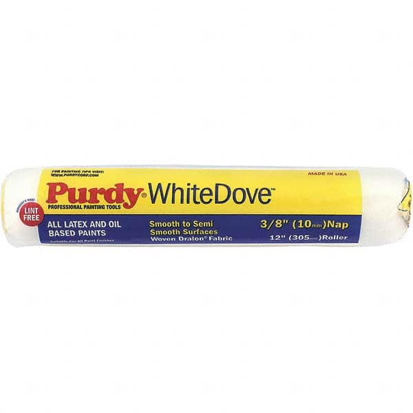 Purdy - 3/8" Nap, 12" Wide Paint Roller Cover - Smooth to Semi-Smooth Texture, Woven Dralon Fabric - Exact Tooling
