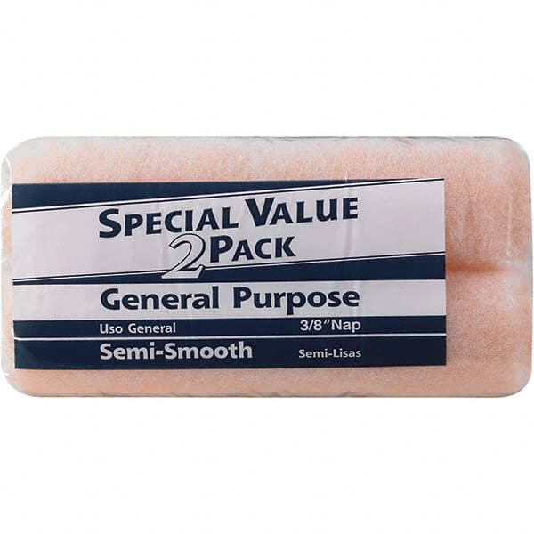 Rubberset - 3/8" Nap, 9" Wide Paint Roller Cover - Semi-Smooth Texture, Polyester - Exact Tooling