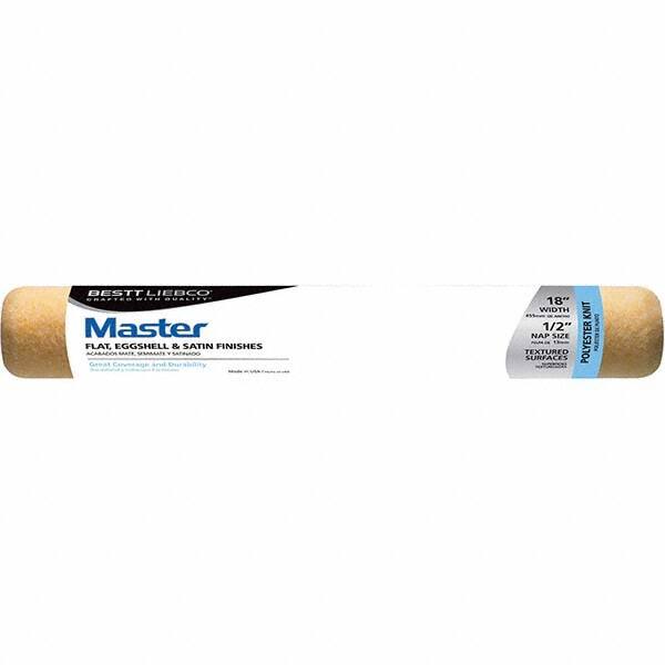 Bestt-Liebco - 1/2" Nap, 18" Wide Paint Roller Cover - Smooth Texture, Polyester - Exact Tooling