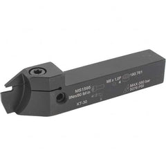Kennametal - 16mm Max Depth, 3mm to 3mm Width, External Left Hand Indexable Grooving/Cutoff Toolholder - Exact Tooling