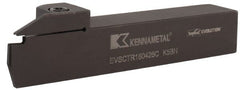 Kennametal - 26mm Max Depth, 4mm to 4mm Width, External Right Hand Indexable Grooving/Cutoff Toolholder - Exact Tooling