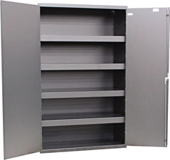 Valley Craft - 4 Shelf Base Storage Cabinet - Steel, 48" Wide x 24" Deep x 84" High, Gray - Exact Tooling