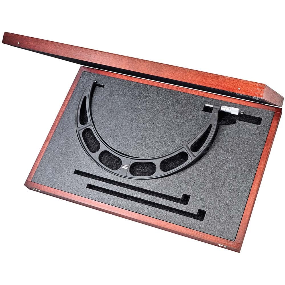 Starrett - Mechanical Outside Micrometers; Minimum Measurement (Inch): 16 ; Minimum Measurement (Decimal Inch): 16 ; Maximum Measurement (Decimal Inch): 17.0000 ; Graduation (Decimal Inch): 0.001 ; Features: Starrett Satin Chrome Finish - No Glare - Exact Tooling